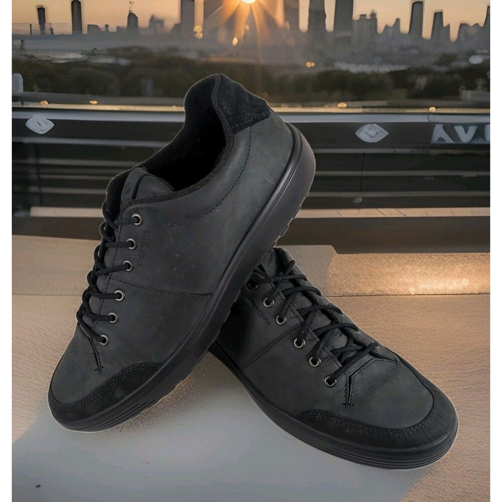 ECCO Soft 7 Tred Black Leather Thermal Sneakers Men's 13.5 (45047451094) Winter